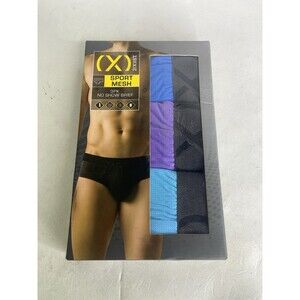 2xist Sport Mesh 3 Pack No Show Briefs Underwear Stretch Multicolor Mens Size XL